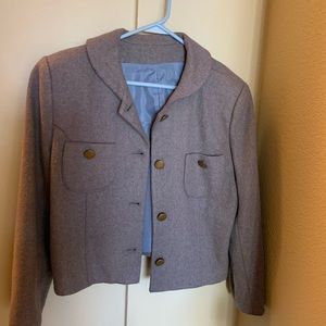 Cropped jacket mixed wool